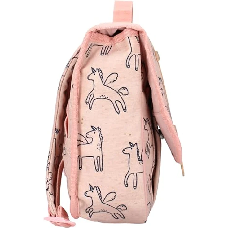 Kidzroom Schulranzen Einhorn, rosa Rucksack aus recyceltem Polyester, großes Hauptfach, verstellbare Schultergurte, 7 Liter Volumen – Bild 3