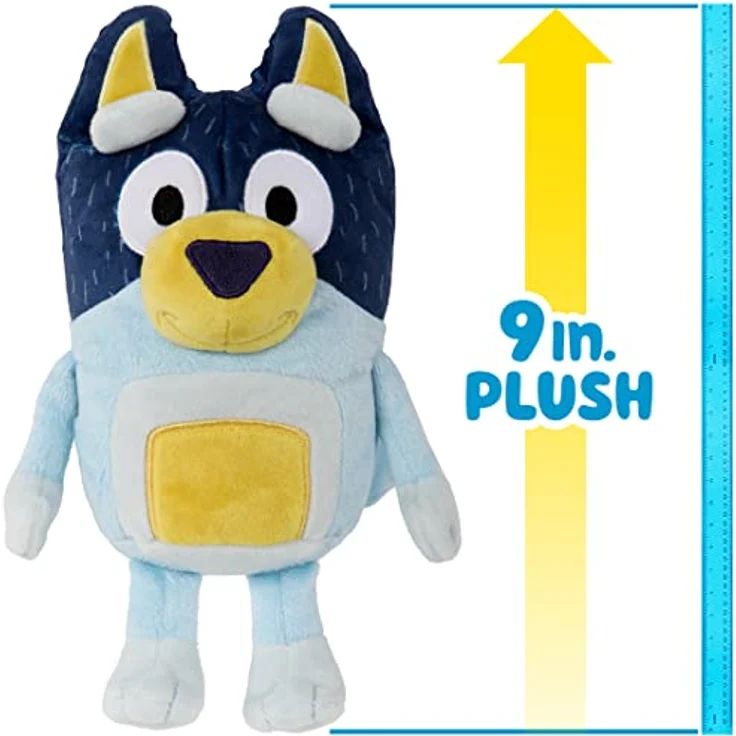BlueY Bluey Dad Bandit 22,9 cm Plüschtier, perfekte Größe zum Kuscheln, luxuriöse Stoffe und gestickte Details – Bild 3