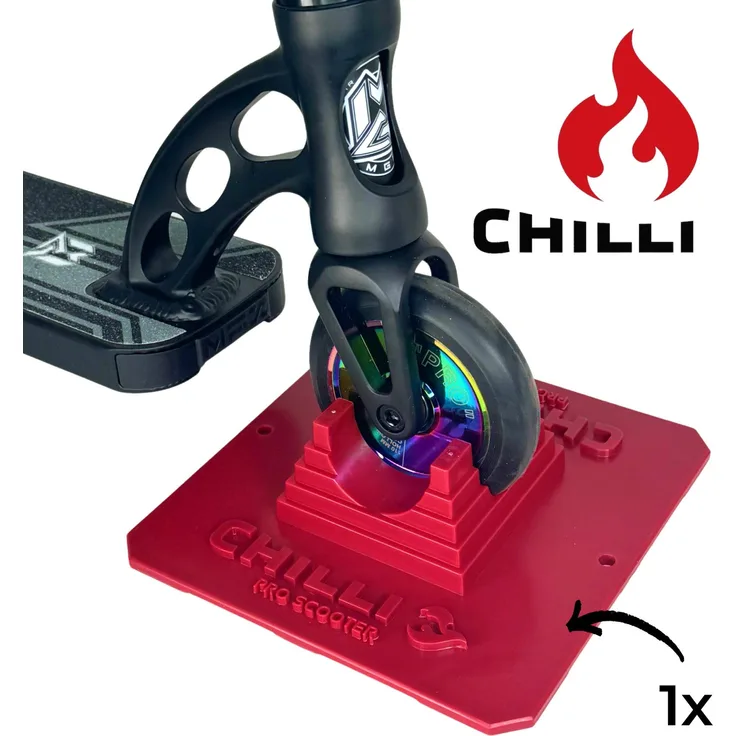 Chilli Pro Scooter Stuntscooter Chilli Pro Stunt-Scooter Trick Tret Roller Ständer 100 -125mm Rollen, Rot