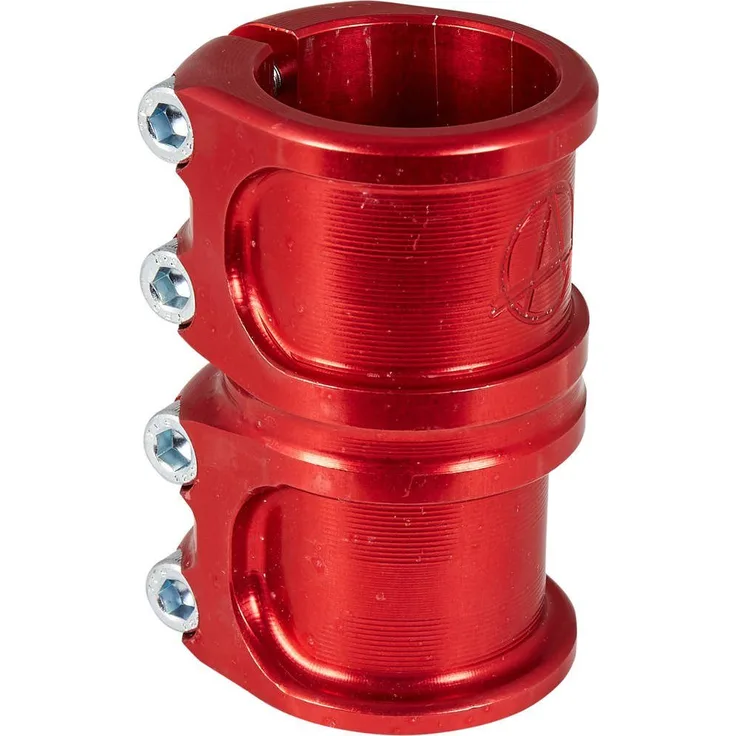 Apex Stuntscooter Apex Lite Stunt-Scooter SCS Clamp 32/35 Rot, Leichtgewichtige Quad-Klemme mit inklusive Bolzen