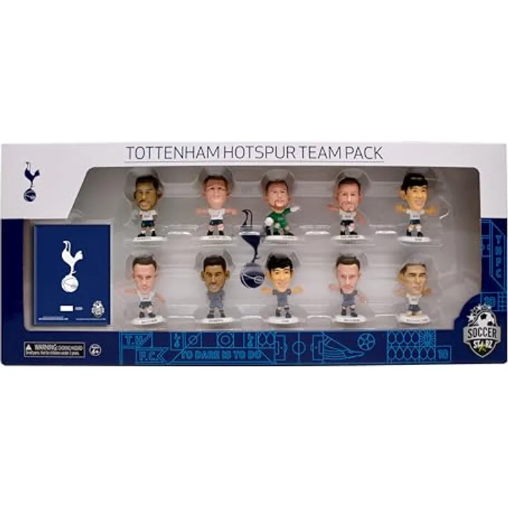 SoccerStarz Spurs Team Pack, 10 Figuren (2024/25 Classic Kit) - Limitierte Auflage, inklusive Auswärtstrikot-Versionen