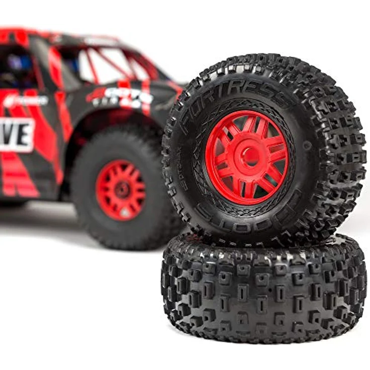 ARRMA RC Truck 1/7 MOJAVE 6S V2 4WD BLX Desert Truck mit Spektrum Firma (Ready-to-Run), Rot/Schwarz, ARA7604V2T2 – Bild 5