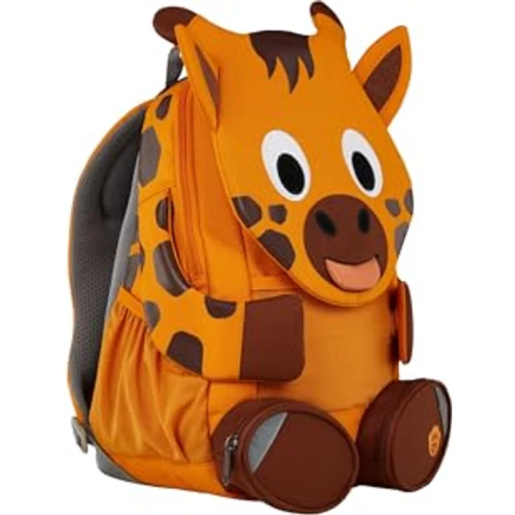 Affenzahn Grosser Freund, Kindergartenrucksack aus robustem Polyester mit Trinkflaschenfach, orange – Bild 3