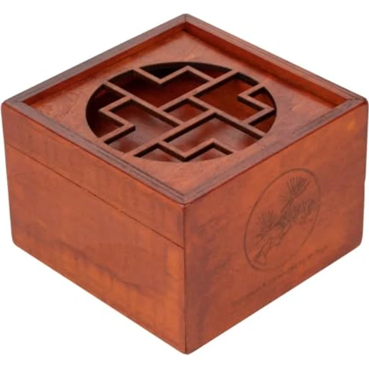 Philos 5533 - Secret Box Forest, Holzbox mit geheimem Fach, 110 x 110 x 75 mm, Brettspiel – Bild 1