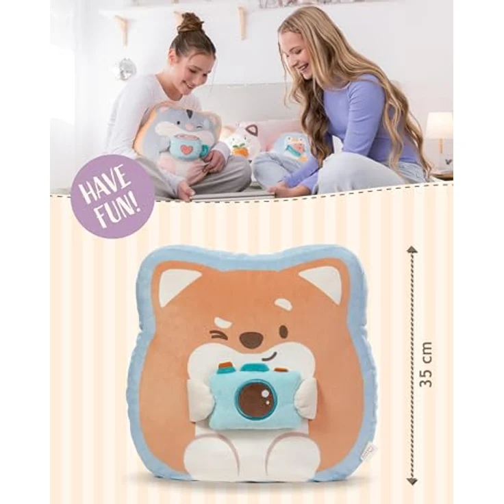 NICI mymochi Kuscheltier Hamster Shai, Plüschtier mit Tasse, 35x33x12cm, grau, ideales Deko-Accessoire und Geschenk für Kinder & Erwachsene – Bild 4