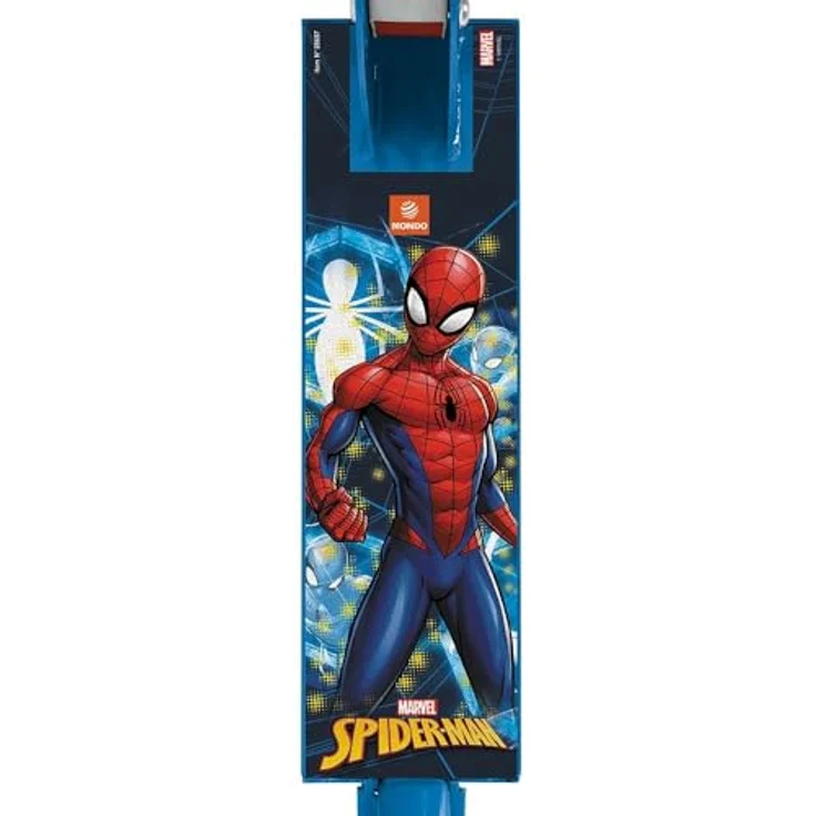 Mondo 28687 Klappbarer Tretroller Spider-Man, verstellbarer Lenker (67–78 cm), rutschfeste Fußstütze, leise Räder, max. Traggewicht 50 kg, Aluminium – Bild 3