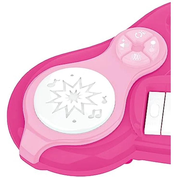 Lexibook Barbie Elektronisches Klavier für Kinder mit Lichteffekten, Mikrofon, Schlagzeug, integriertem Lautsprecher, Demo-Melodien, DJ-Player, rosa, K704BB – Bild 3