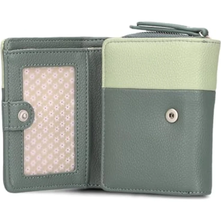 Zwei Eva Geldbörse, Kinderportemonnaie aus 100% Polyurethan, 9 cm x 11 cm x 5 cm, grün – Bild 5