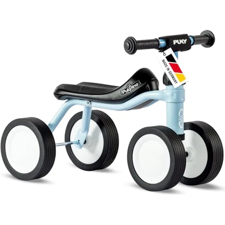 PUKY PUKYLINO Retro Blue, Indoor-Rutschfahrzeug für Kinder ab 1 Jahr, ergonomischer Sitz, Sicherheitslenkergriffe, pulverbeschichtet, leise Float-Laufräder