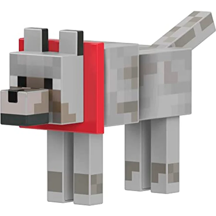 MINECRAFT Diamond Collection - Wolf Actionfigur mit beweglichen Gelenken und individuell gefertigtem Zubehör, für Sammler und Fans der einzigartigen Pixelwelt, ca. 14 cm groß, HLN41 - Preisvergleich – Bild 4