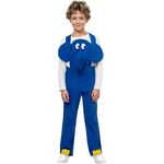 Maskworld Die Sendung mit der Maus - Elefant Kostüm für Kinder - Kindergröße 104 - Blaue Latzhose für Karneval, Halloween & Motto-Party