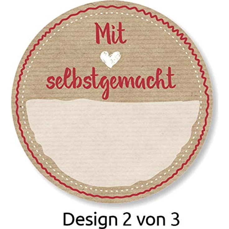 AVERY Zweckform 56818 Marmeladen Etiketten selbstklebend 50 Stück, mit Liebe gemacht, beschriftbar, Naturlook – Bild 4