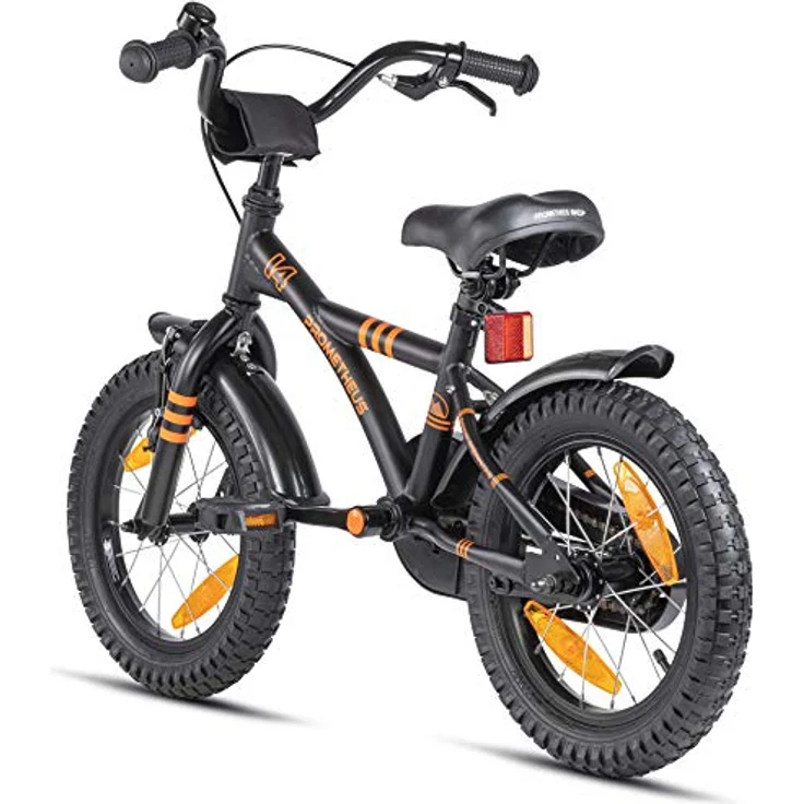 PROMETHEUS BICYCLES Kinderfahrrad 14 Zoll ab 4 Jahren - Kinder Fahrrad Mädchen Jungen Fahrrad Kinder mit Stützräder Rücktrittbremse in Schwarz Matt Orange

(Das ist der fertige Titel, der allen oben genannten Kriterien entspricht.) – Bild 4