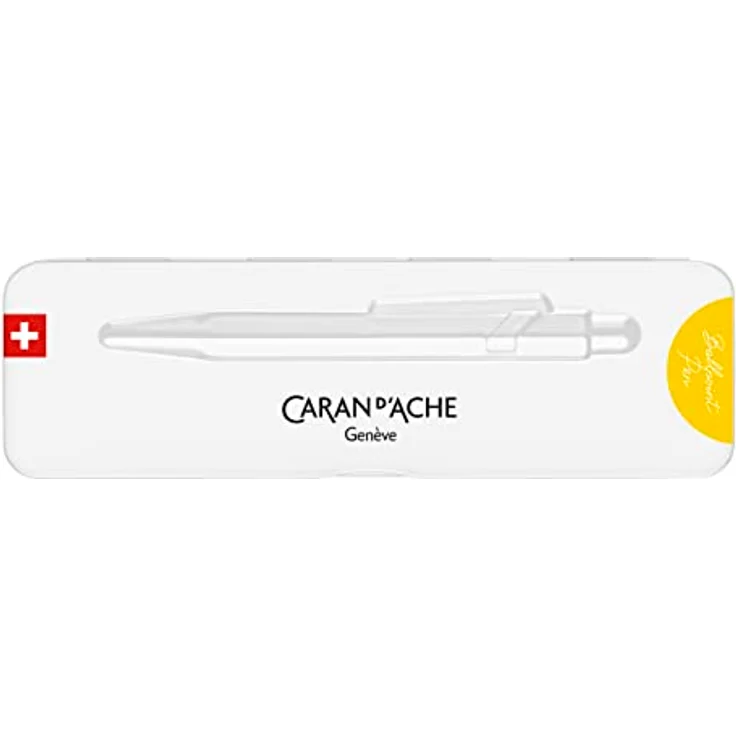 Caran d'Ache 849 Colormat-X Kugelschreiber, Schreibstift mit Aluminium-Schaft, Gelb, inkl. Etui – Bild 1