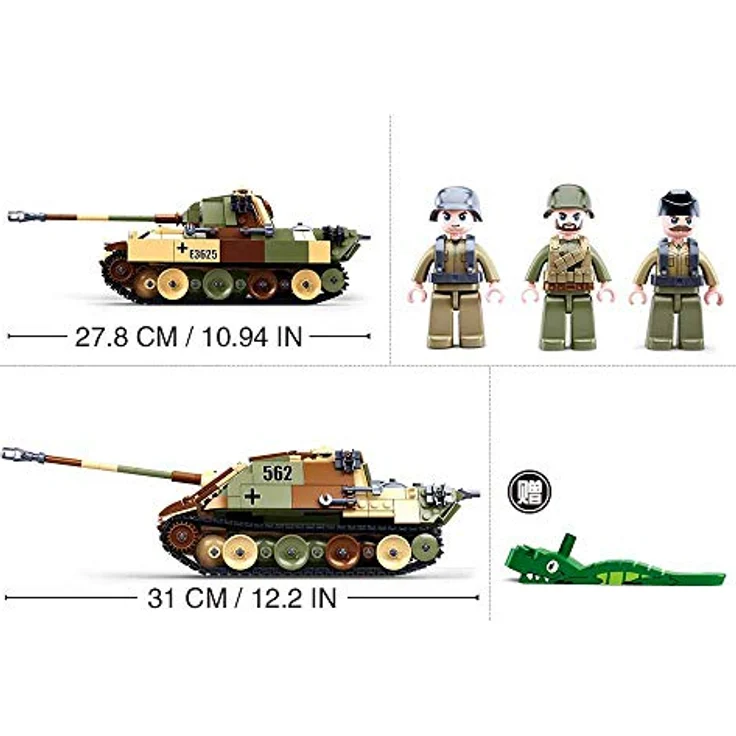 Sluban M38-B0859 - Konstruktionsspielzeug - Medium German Tank – Bild 5