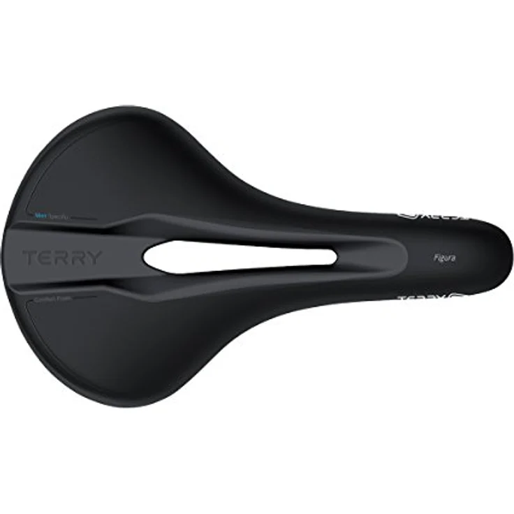 TERRY Ergon Herren Figura Fahrradsattel, Black, Standard mit Light FeC Stahl Gestell und ErgoFoam-Schaum – Bild 2