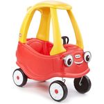 Little Tikes Cozy Coupe, Rutschauto mit abnehmbaren Boden, funktionierender Hupe und Griff für Schiebefahrten, rot