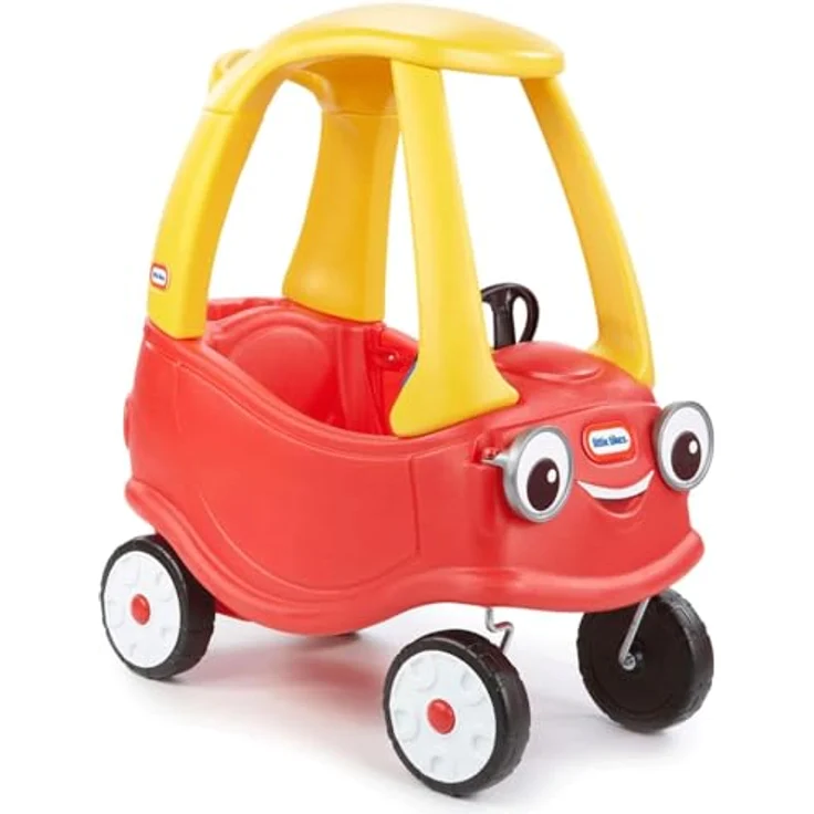 Little Tikes Cozy Coupe, Rutschauto mit abnehmbaren Boden, funktionierender Hupe und Griff für Schiebefahrten, rot – Bild 1
