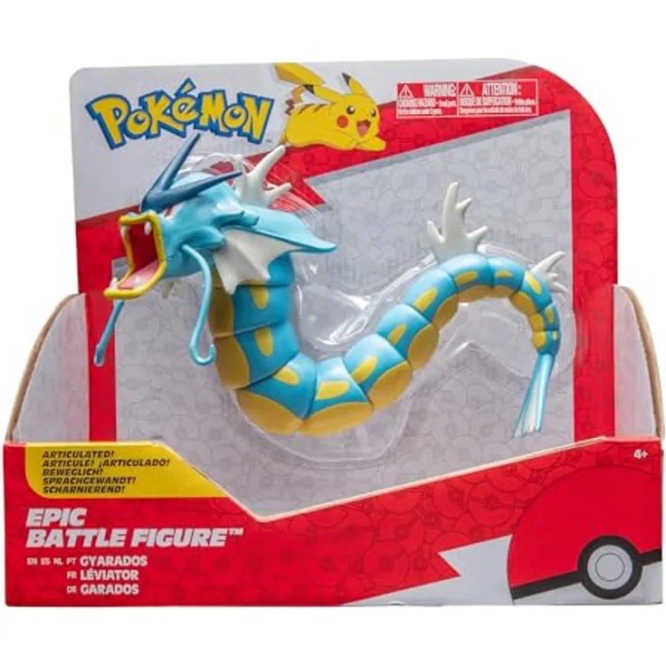 Pokemon Epic Battle Figure Gyrados Serie 5, Sammelfigur mit detaillierter Gestaltung und beweglichen Teilen