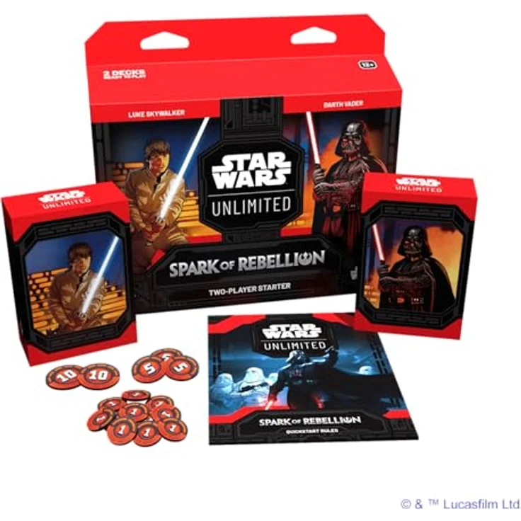 Fantasy Flight Games Star Wars: Unlimited – Spark of Rebellion Two-Player Starter - EN, Sammelkarte mit ikonischen Helden und Raumschiffen – Bild 3