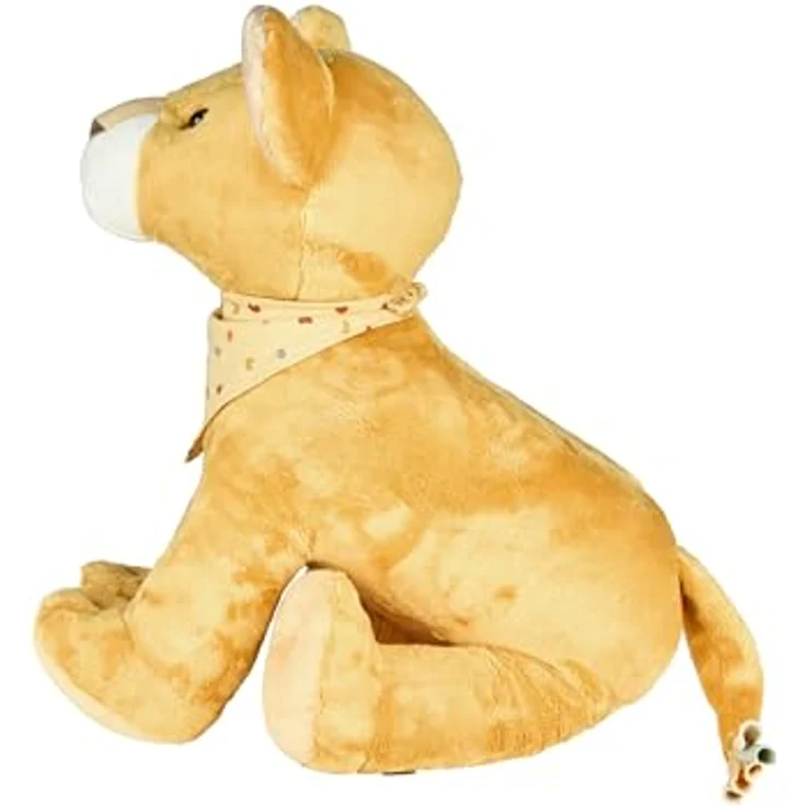 Sterntaler XXL Kuscheltier LÖWE Leo, Mattgelb, aus weichem Stoff mit Musselinschal, extra groß – Bild 5
