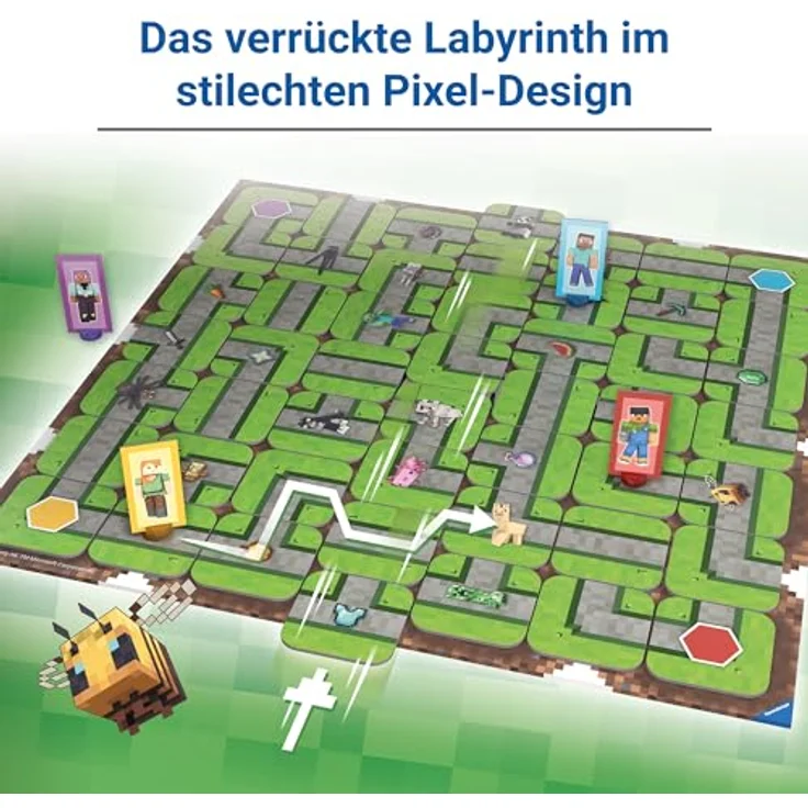 Ravensburger 24684 - Minecraft Labyrinth - Familienspiel ab 7 Jahren mit Charakteren und Gegenständen aus Minecraft – Bild 3