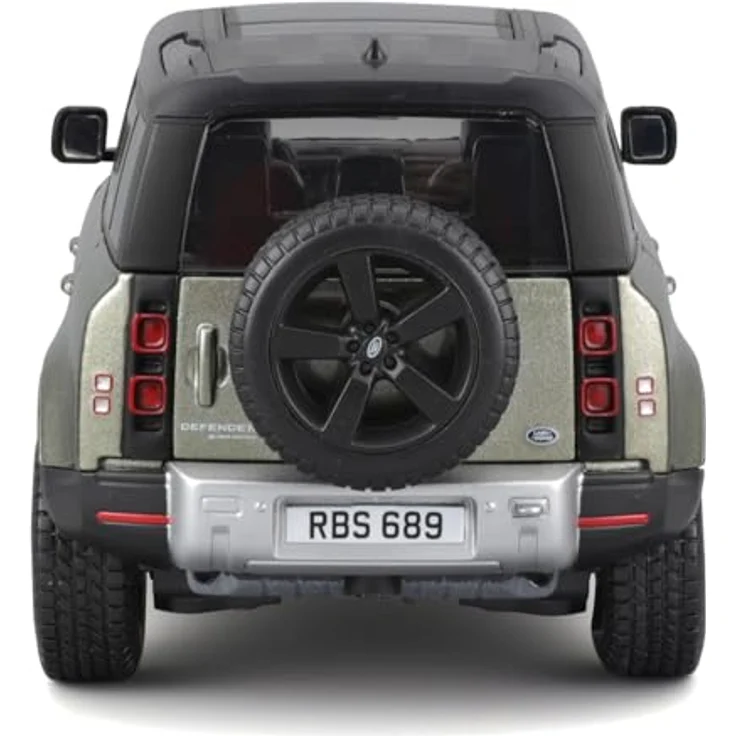 Bburago Land Rover Defender 110 (2022), Maßstab 1:24 Diecast Replica mit zu öffnenden Türen, grün oder grau metallic, offizielle Land Rover-Lizenz – Bild 5