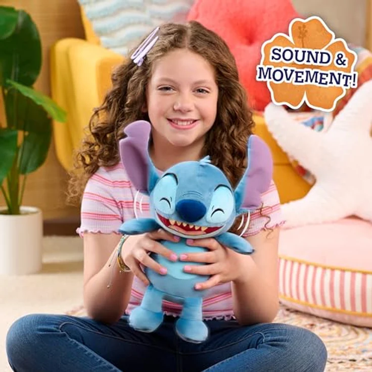Just Play Disney Stitch Crack Me Up Plüschpuppe, 28 cm, interaktives Spielzeug für Kinder ab 3 Jahren – Bild 3