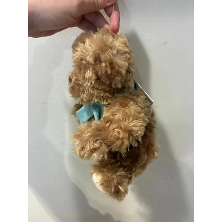 Bukowski Teddybär Ludwig, braun mit blauer Schleife, 25 cm, kuschelweicher Plüsch, handwaschbar bis 30°C – Bild 5