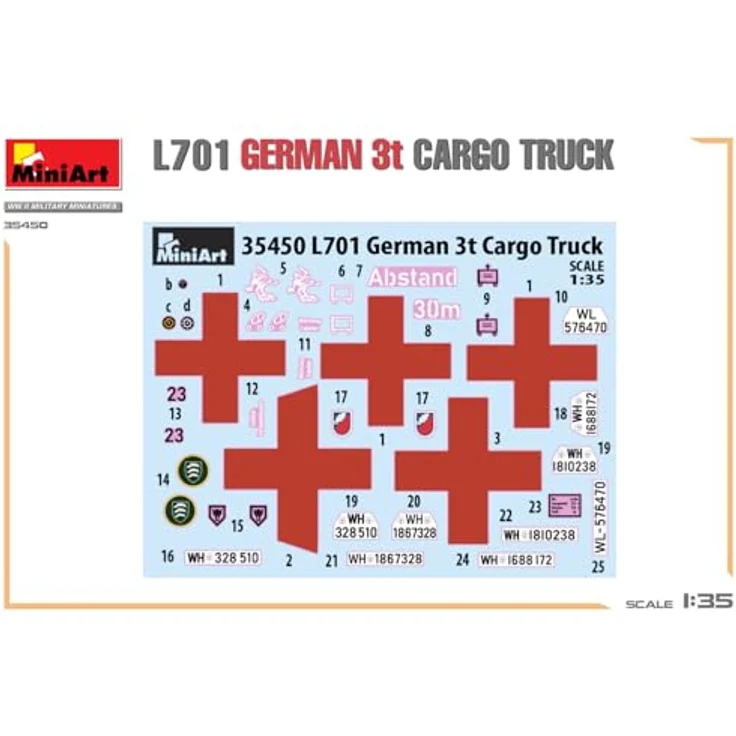 Mini art 1:35 L701 Dt. 3t Cargo Truck, Modellfahrzeug mit realistischen Details und variablen Ladeabdeckungen, fünf Varianten möglich – Bild 5