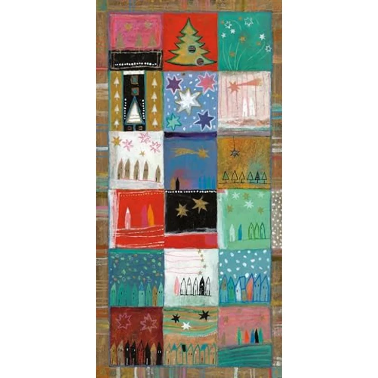 Korsch Adventskalender "Zaubersterne", Bild-Adventskalender mit kaltfolienveredelter Vorderseite und 24 großen Türchen, beidseitig bedruckt, künstlerisches Motiv von Eugen Stross – Bild 2