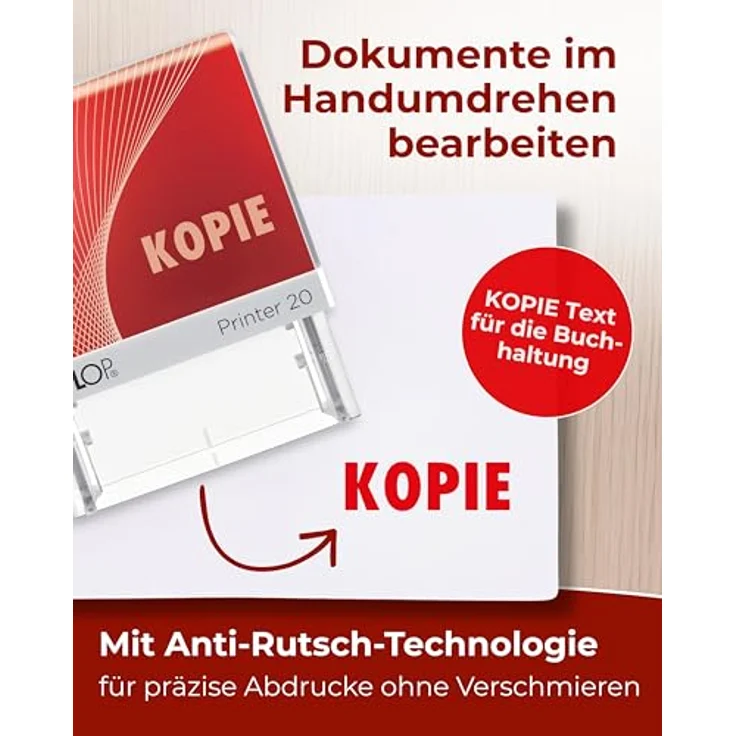 COLOP Stempel Textstempel Printer 20 KOPIE 38 mm Kunststoff – Bild 3