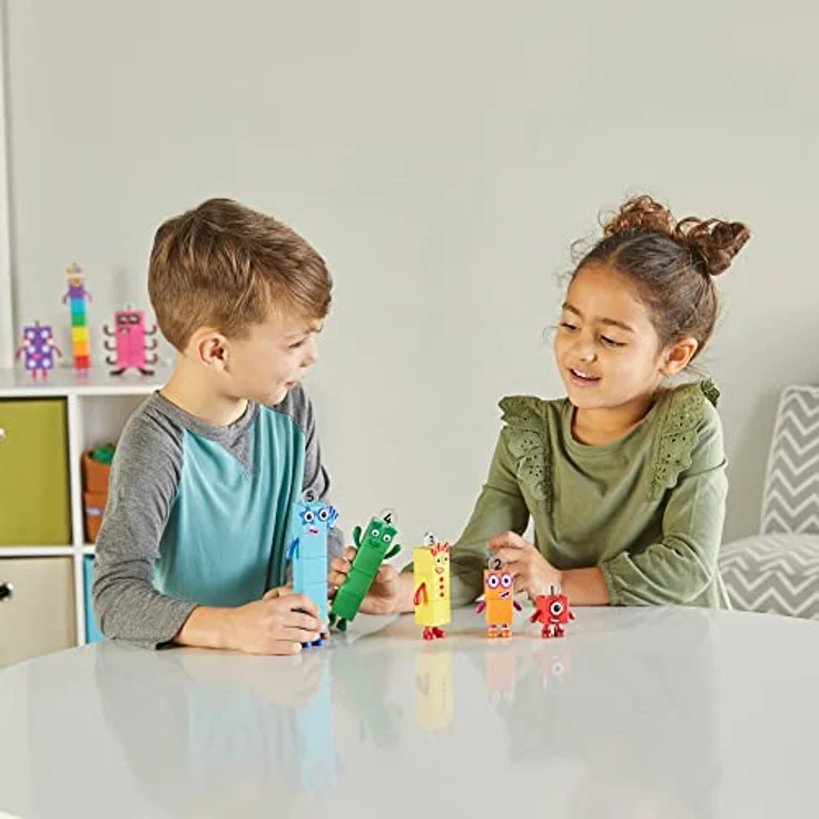 Learning Resources HM95356-UK Freunde Fünf, Offizielles Sammelspielzeug, enthält die Numberblocks Eins, Zwei, DREI, Vier & Fünf, perfekt zum Aufstellen & mit beweglichen Armen für realistisches Spiel – Bild 8