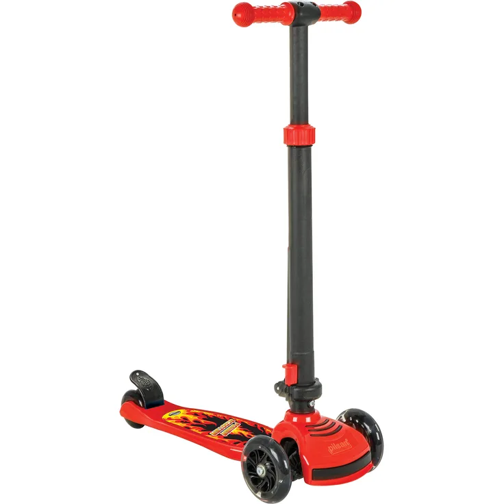Pilsan Kinderroller mit 3 Rädern, höhenverstellbar, Cityroller für Kinder in rot