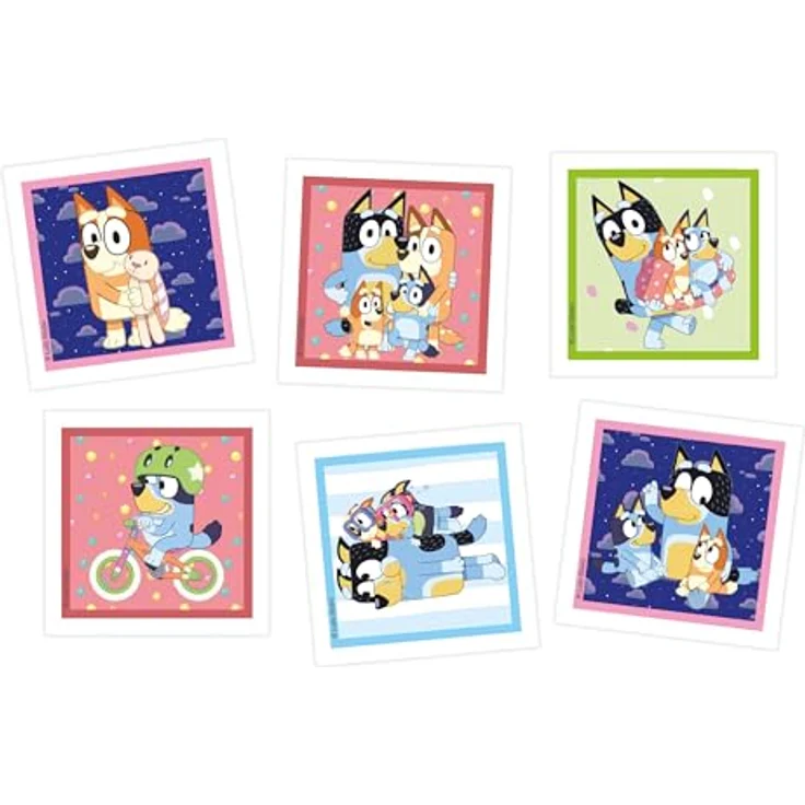 Clementoni Edukit 4 in 1 Bluey (Memo, Puzzle 30 und 48 Stücke, 6 Würfel) - pädagogische Spiele für Kinder - Memory und Logik-Spiel 18320 - umfassendes Bluey-Set für aktiven Lernspaß – Bild 5