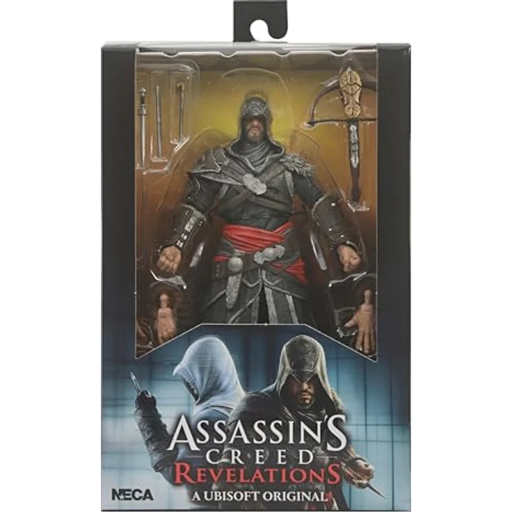 NECA Assassin's Creed: Revelations Actionfigur Ezio Auditore, 18 cm, mit Zubehör in Fensterbox – Bild 2