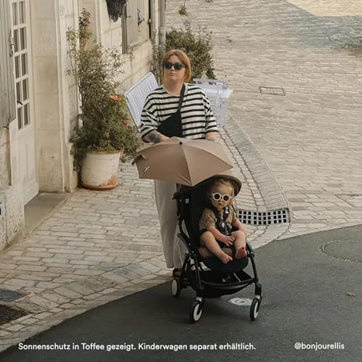 Stokke YOYO Kinderwagenschirm, Sonnenschirm mit UPF 50+ Schutz und verbesserter Deckkraft für YOYO³ Neugeborenen Set, Liegewanne und 6+ Textilset – Bild 5