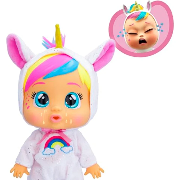 IMC TOYS Cry Babies Loving Care Fantasy Dreamy, Babypuppe mit weichem Pyjama, echten Tränen und Zubehörset, für Kinder ab 18 Monaten – Bild 6