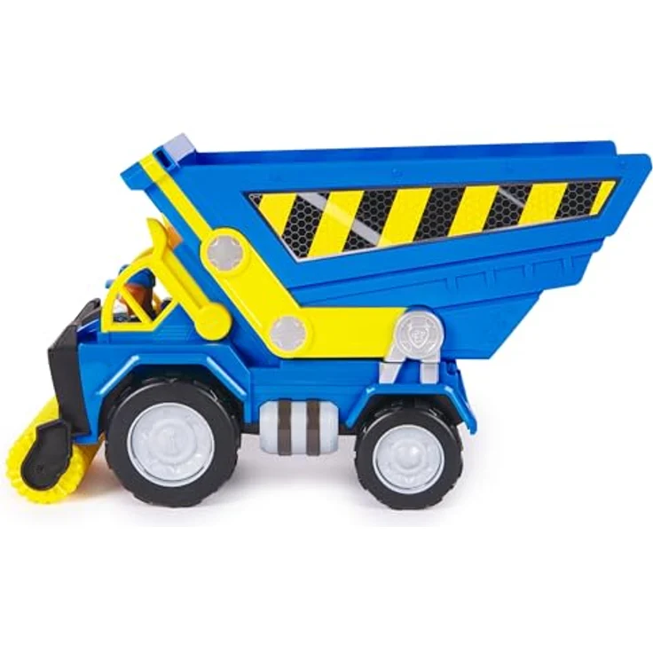 Spin Master Paw Patrol Rubble und Crew Wheeler Deluxe Truck, 38 cm Baufahrzeug mit Licht- und Geräuscheffekten sowie 5 cm Wheeler-Figur – Bild 3