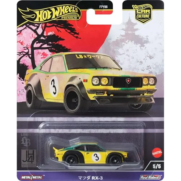 Hot Wheels Mazda RX3 HRV84, Premium Die-Cast Spielzeug-Rennwagen im Maßstab 1:64, Car Culture Japan Historics – Bild 6
