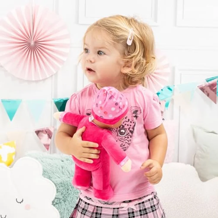 Bayer Babypuppe My First Baby, 30 cm, pink mit Weichkörper und Einhornmotiv – Bild 5