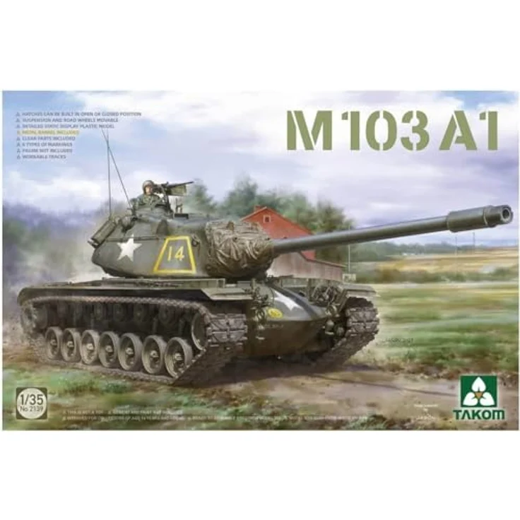 Takom M103 A1, Modellfahrzeug mit detailgetreuer Nachbildung und hochwertigen Materialien – Bild 2
