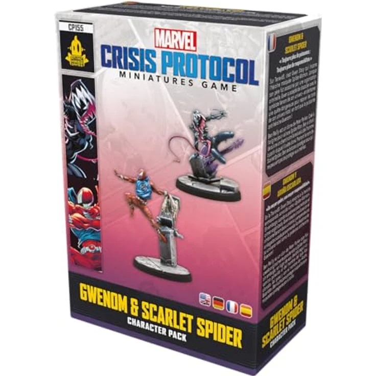 Atomic Mass Games Gwenom und Scarlet Spider Character Pack, Sammelfiguren für Marvel: Crisis Protocol mit hochdetaillierten Miniaturen und Spielkarten – Bild 3