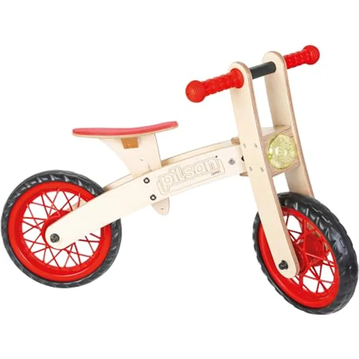Lemodo Laufrad ab 2 Jahre | Lauflernrad aus Holz | Balance Bike mit leisen Rädern | Kinderlaufrad mit verstellbaren Sitz | Kleinkinderfahrrad in natürlicher Holzoptik  