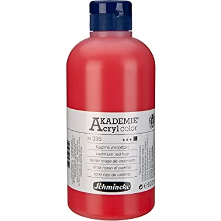 Schmincke AKADEMIE Acryl color Kadmiumrotton, 500 ml Künstler-Acrylfarbe, brillant und deckend – Bild 1