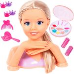 Bayer Frisier- & Schminkkopf, 25 cm, mit beweglichen Händen und Make-Up, Schminkkopf in liebevoller Gestaltung