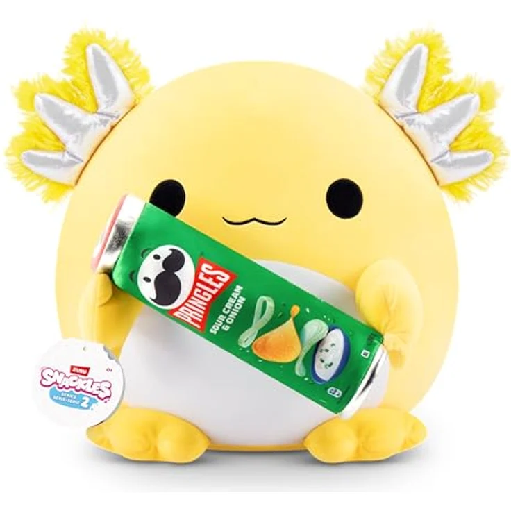ZURU Snackles Serie 2, 40 cm großes Plüschspielzeug (Leon) mit lizenziertem Snackmarken-Accessoire, superweich und beruhigend – Bild 1