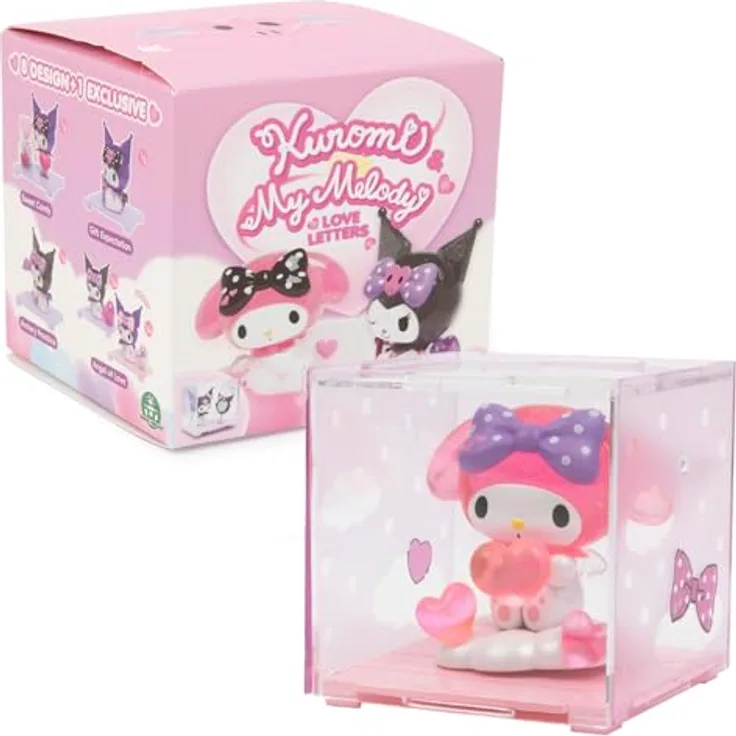 Hello Kitty Love Story My Melody, Sammelfigur 6,5 cm mit Zubehör in transparenter Box, zufälliges Modell, für Kinder ab 3 Jahren, HKT37