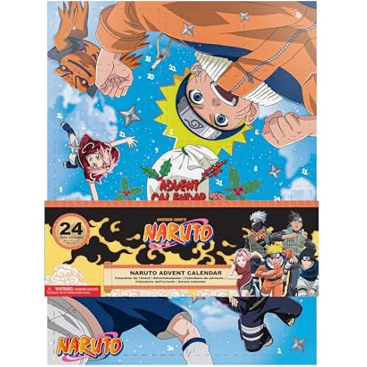 Cinereplicas Naruto Adventskalender 2025, Offiziell lizenziertes Set mit 24 Überraschungen, inkl. Konoha-Stirnband und Shinobi-Notizbuch – Bild 3