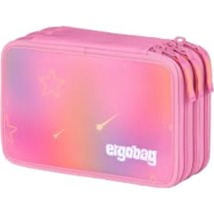 ergobag Federmäppchen Maxi Mäppchen, mit 40 Teilen gefüllt, wasserabweisend, UnbesiegBär - Pink – Bild 1
